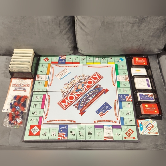 2001 MONOPOLY "THE AMERICA" SPECIAL EDITION PEOPLE PLACES HASBRO PARKER BROTHERS - Picture 3 of 9